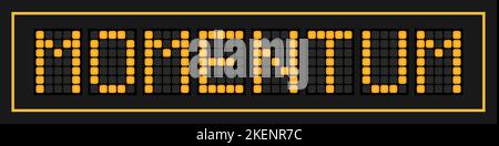 Orange color led banner in word momentum on black background Stock Vector