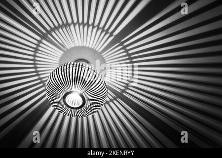 The Hague, Netherlands. 31th Oct 2022. Play of lights on the ceiling of the room in The Hague, Netherlands. Stock Photo