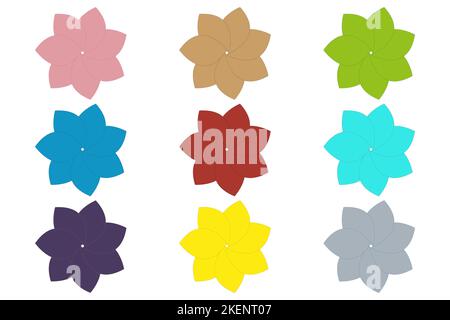 Daisy flower and branches on blue background vector illustration. Stock Vector