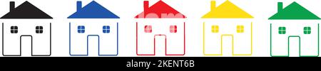 house Cabin vector multi color icon isolated on transparent background, house Cabin transparency logo design Stock Vector