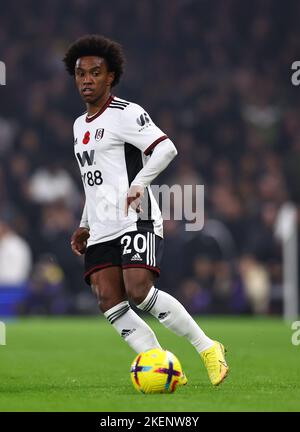 London, UK. 13th Nov, 2022. Willian of Fulham during the Premier League match at Craven Cottage, London. Picture credit should read: David Klein/Sportimage Credit: Sportimage/Alamy Live News Stock Photo