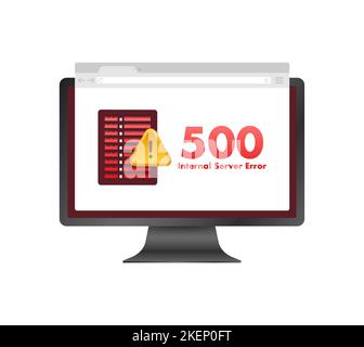 Internal Server Error. Website Error 500. Vector stock illustration. Stock Vector