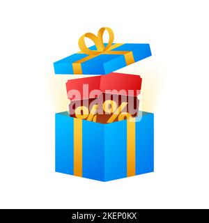 Loyalty program in flat style. Discount coupon. Coupon reward. Discount, loyalty program, promotion Stock Vector