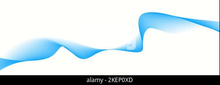 Abstract translucent dodger blue winding tape. Long vector graphic element Stock Vector