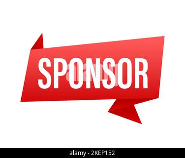Sponsor award web emblem. Vector stock illustration Stock Vector