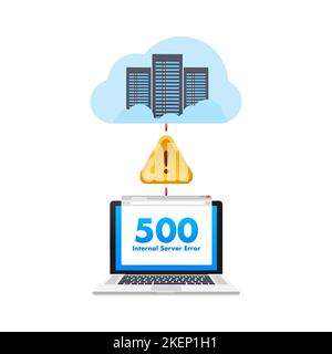 Internal Server Error. Website Error 500. Vector stock illustration. Stock Vector
