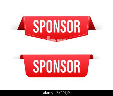 Sponsor award web emblem. Vector stock illustration Stock Vector