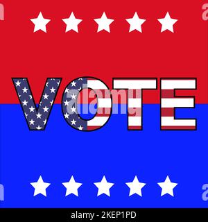 Vote vector illustration. US Election. Midterm Election. Banner Design. Flyer Design. Poster Design. National Event. Vector. Illustration Stock Vector