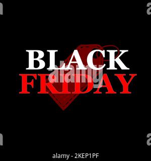 Black Friday vector illustration on black background. Black Friday logo. Sign. Flyer. Poster. Vector. Illustration. Black Friday Stock Vector