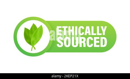 Ethically sourced. Natural and organic products. Vector stock illustration. Stock Vector