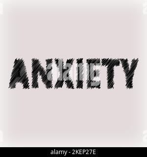 Anxiety vector illustration. Mental Health. Psychiatry Issues. Mental Disorder. Health issues. Current Issue. Worldwide Problem. Vector. Stock Vector