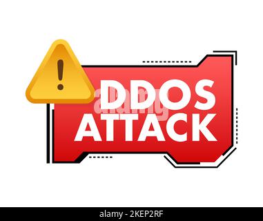 DDOS attack, hacker bomb. Denial of Service. Vector stock illustration Stock Vector