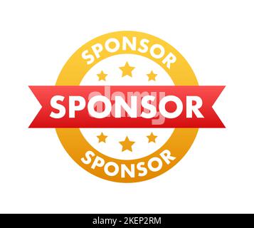 Sponsor award web emblem. Vector stock illustration Stock Vector