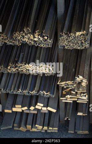 Iron bars as a texture of metal coil in stock Stock Photo