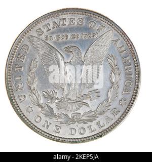 1921 USA Morgan Silver Dollar Eagle Reverse Stock Photo