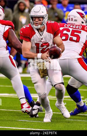 November 13, 2022 Inglewood, CA.Arizona Cardinals defensive end J.J. Watt  #99 in action as Los Angeles Rams offensive tackle Ty Nsekhe #68 looks to  block in the first quarter during the NFL