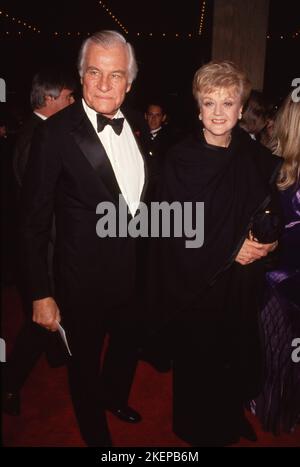 Peter Shaw and Angela Lansbury at the Opening night of Sunset Blvd. at
