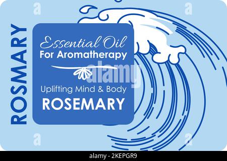 Rosemary essential oil for aromatherapy vector Stock Vector