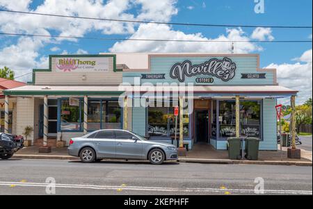 Nevilles corner store with butcher and Thai restaurant alongside in Armidale in northern new south wales, australia Stock Photo