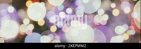 Abstract light celebration background with defocused golden lights for Christmas, New Year, Holiday, party Stock Photo