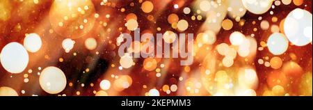 Abstract light celebration background with defocused golden lights for Christmas, New Year, Holiday, party Stock Photo