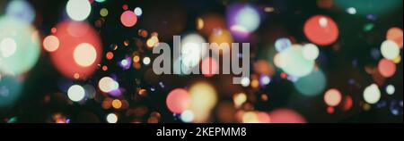 Abstract light celebration background with defocused golden lights for Christmas, New Year, Holiday, party Stock Photo