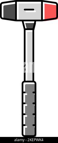 soft faced hammer line icon vector illustration Stock Vector Image ...