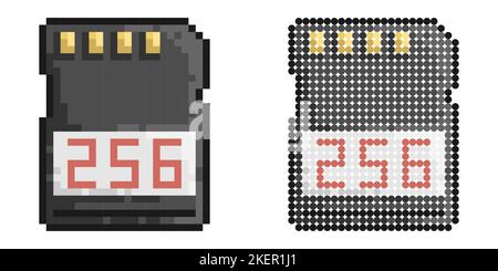 pictogram memory card game pixel art vector illustration Stock Vector ...