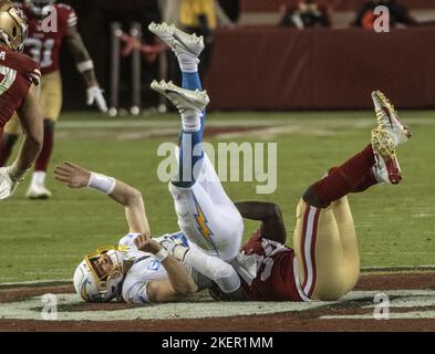 San Francisco 49ers cornerback Deommodore Lenoir (38) and San Francisco  49ers defensive end Charles Omenihu (92) celebrate after stopping Minnesota  Vi Stock Photo - Alamy