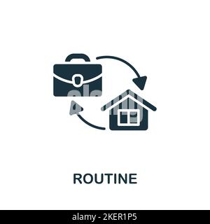 Routine icon. Monochrome simple Human Productivity icon for templates, web design and infographics Stock Vector