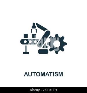 Automatism icon. Monochrome simple Human Productivity icon for templates, web design and infographics Stock Vector