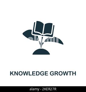 Knowledge Growth icon. Monochrome simple Project Planning icon for ...