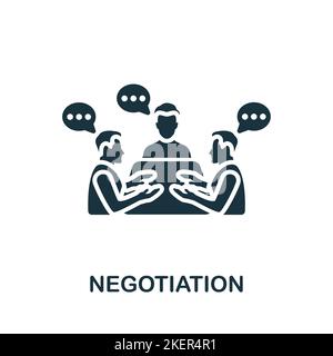 Negotiation icon. Monochrome simple Life Skills icon for templates, web design and infographics Stock Vector