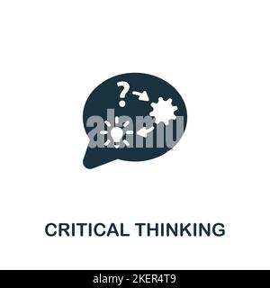 Critical Thinking icon. Monochrome simple Life Skills icon for templates, web design and infographics Stock Vector