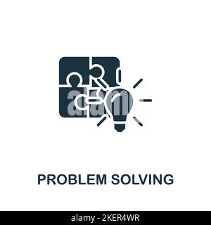 Problem Solving icon. Monochrome simple Life Skills icon for templates, web design and infographics Stock Vector