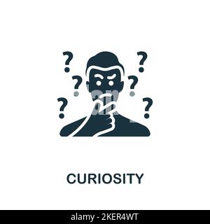 Curiosity icon. Monochrome simple Life Skills icon for templates, web design and infographics Stock Vector