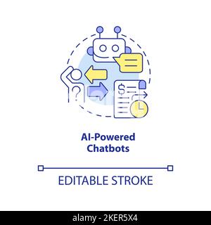 AI powered chatbots concept icon Stock Vector