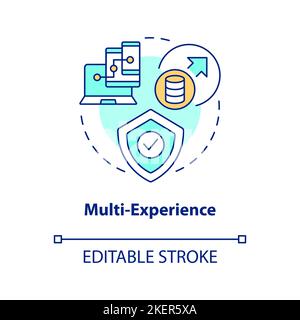 Multi experience concept icon Stock Vector