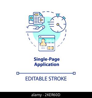 Single page application concept icon Stock Vector