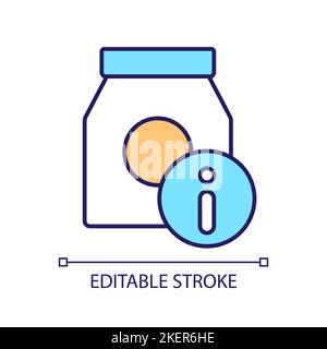 Product information RGB color icon Stock Vector