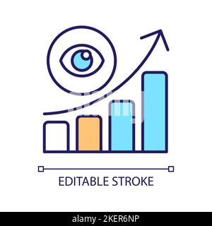 Boost views RGB color icon Stock Vector