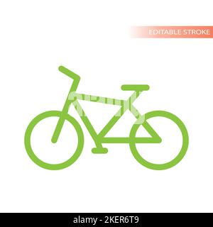 Bicycle line vector icon. Pedal bike outlined symbol. Stock Vector