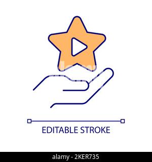 Live streaming platform RGB color icon Stock Vector