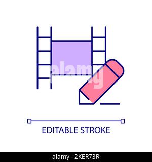 Film editing RGB color icon Stock Vector