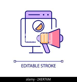 Promotional campaign RGB color icon Stock Vector