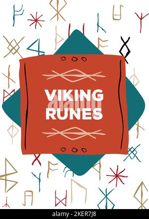 Card runes template Stock Vector