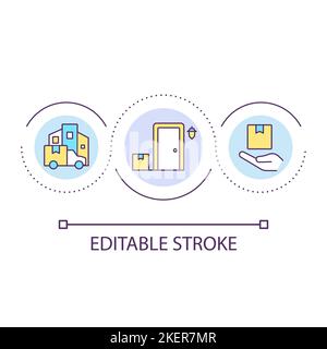 Home delivery service loop concept icon Stock Vector