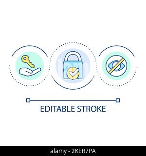 Personal safety loop concept icon Stock Vector