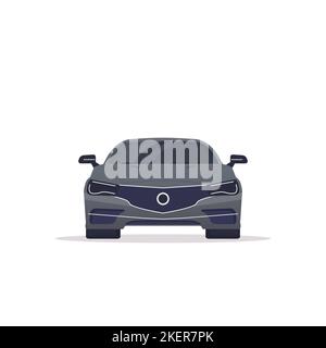Front view luxury sedan Stock Vector