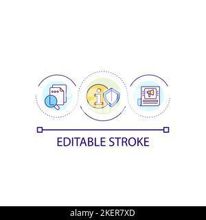 Research sources loop concept icon Stock Vector Image & Art - Alamy